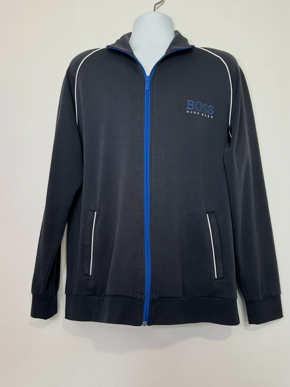 BOSS Hugo Boss Full Zip Navy Blue Track Jacket